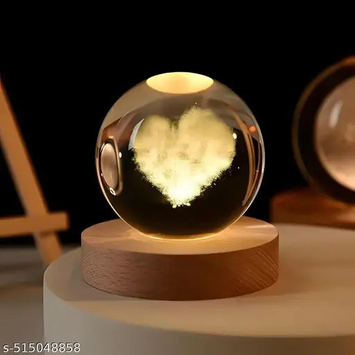 3D Crystal Lamp Ball (Heart)